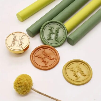 Wax Seal Stamp - Floral initial - H
