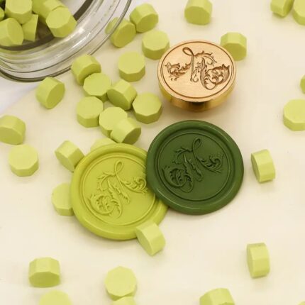Wax Seal Stamp - Floral initial - M