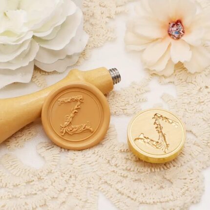 Wax Seal Stamp - Floral initial - Z