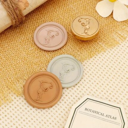 Wax Seal Stamp - Floral initial - F